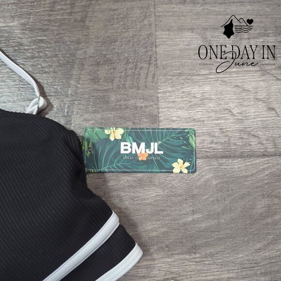 Blooming Jelly Ribbed Crop High Waist Bikini Swimsuit Size M - Picture 4 of 7